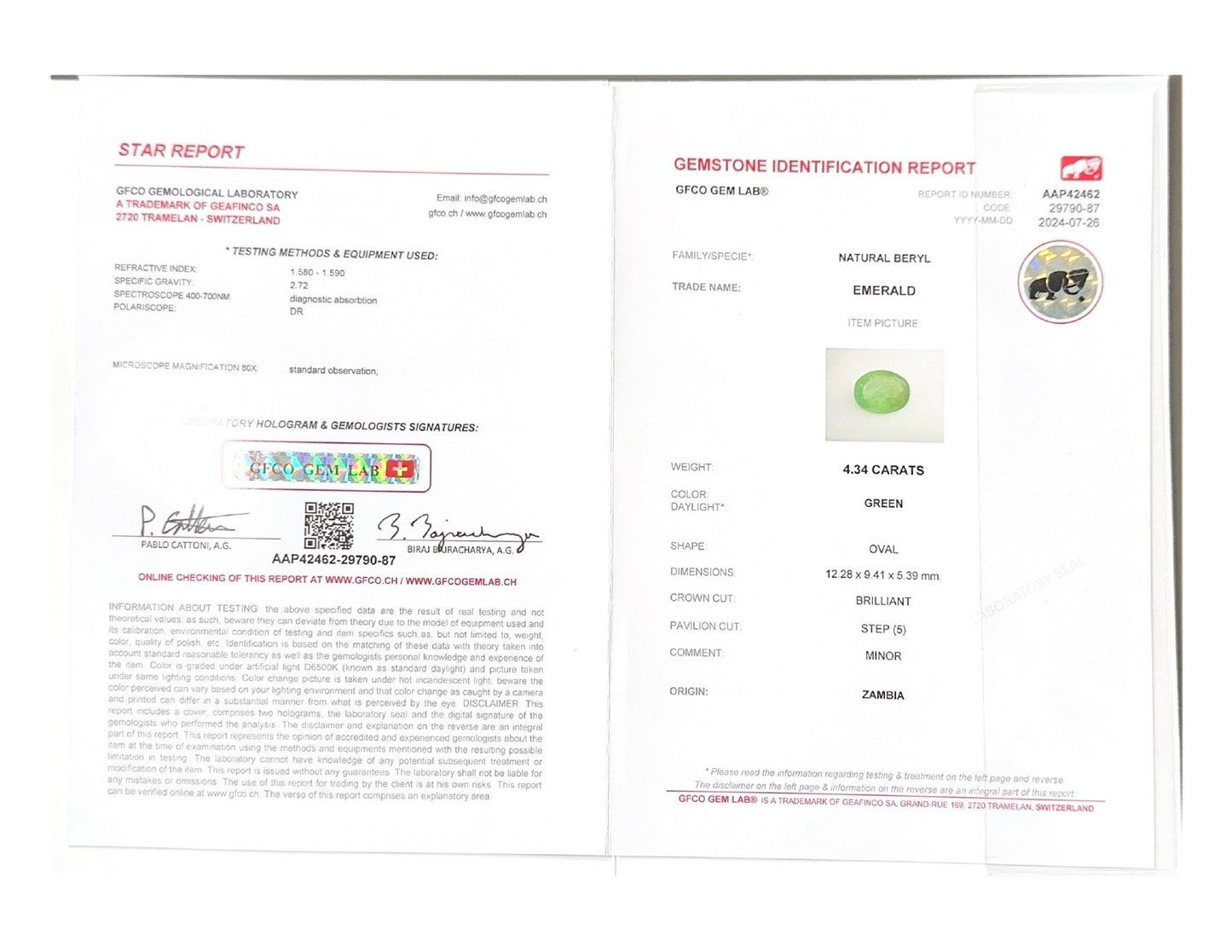 Emerald (Panna Stone) - 4.34 Carat