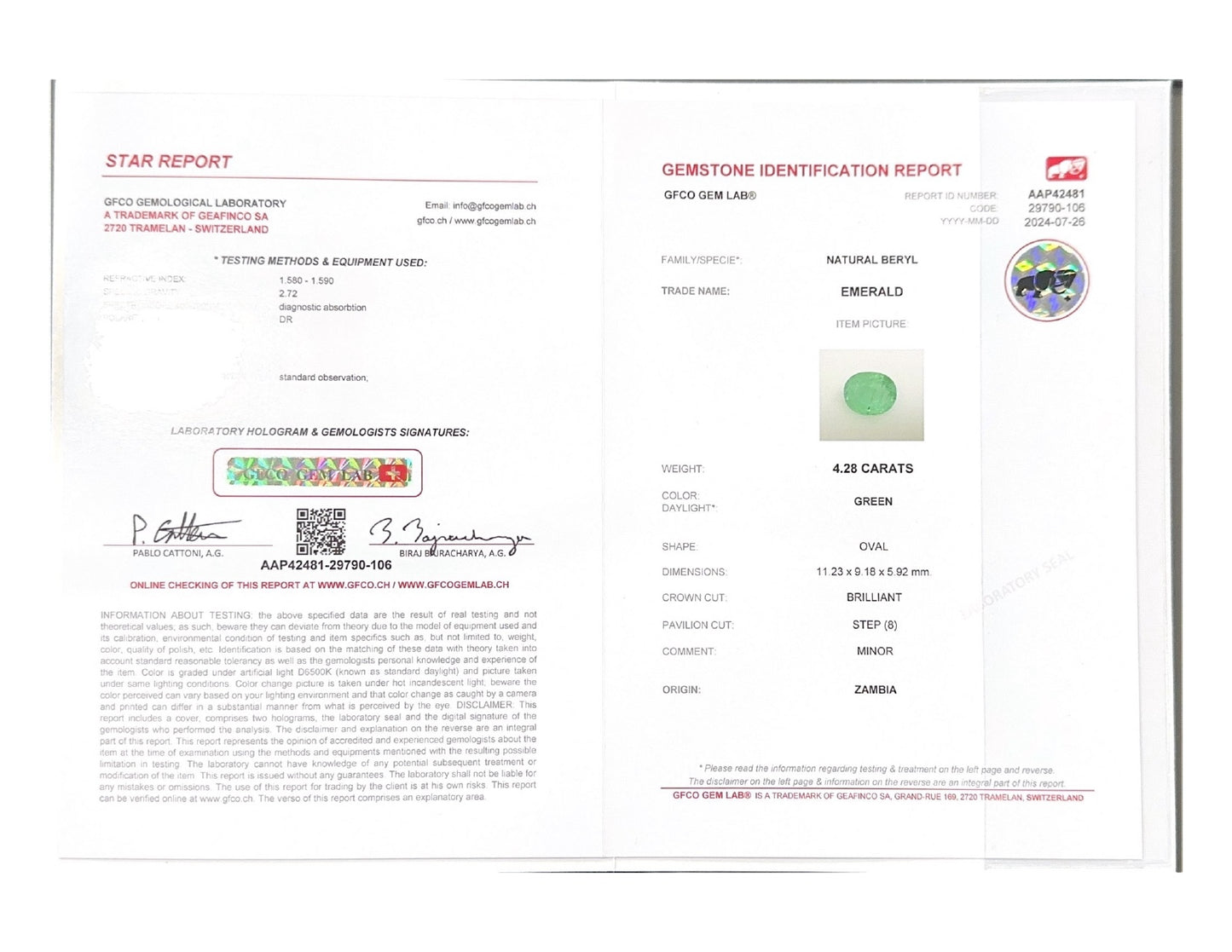 Emerald (Panna Stone) - 4.28 Carat