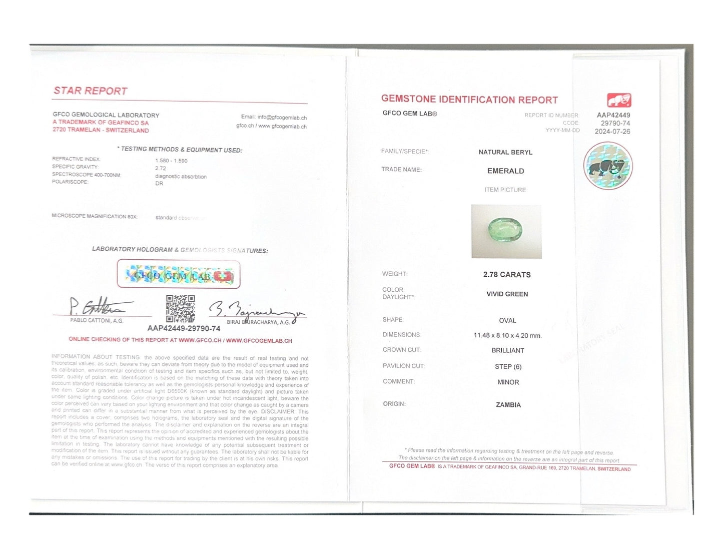 Emerald (Panna Stone) - 2.78 Carat