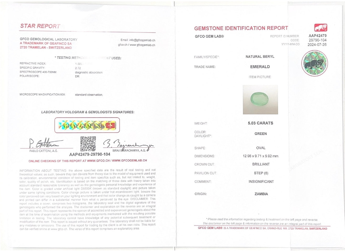 Emerald (Panna Stone) - 5.03 Carat