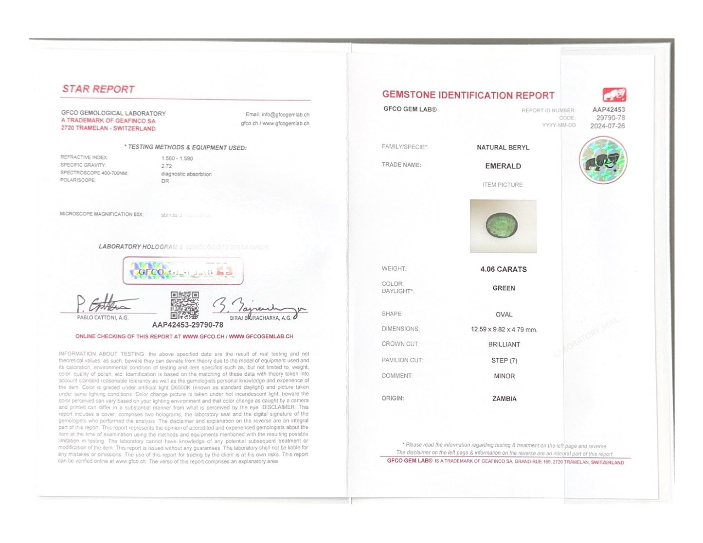 Emerald (Panna Stone) - 4.06 Carat