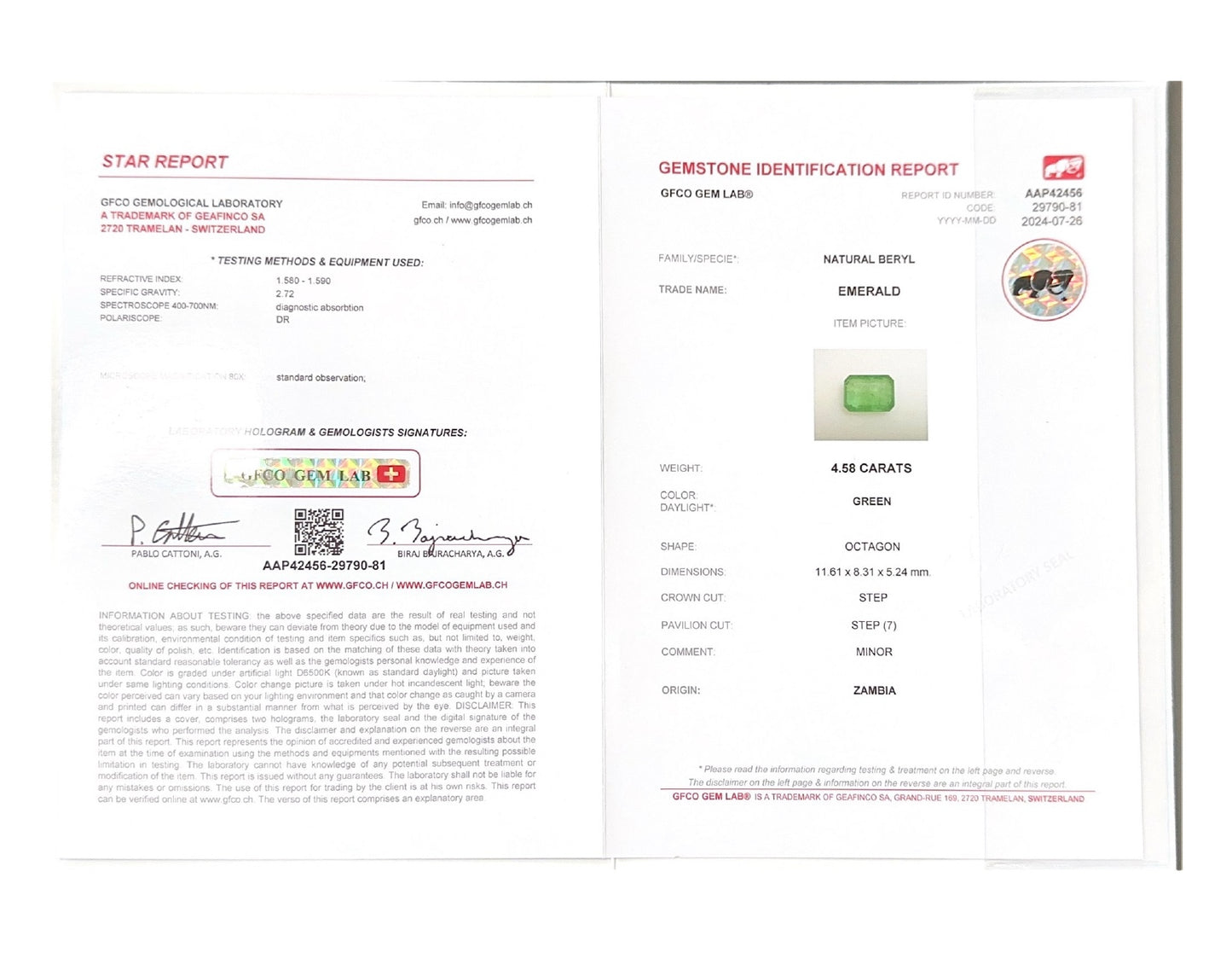 Emerald (Panna Stone) - 4.58 Carat