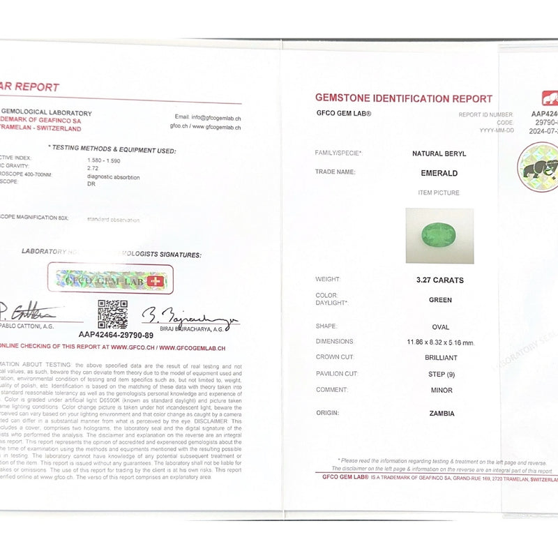 Emerald (Panna Stone) - 3.27 Carat