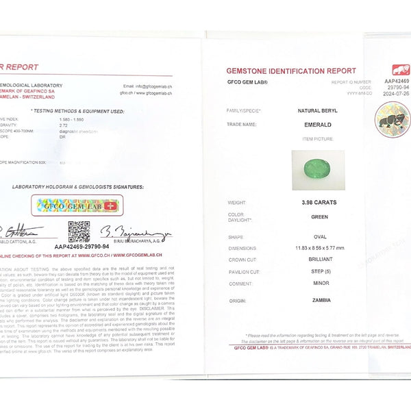 Emerald (Panna Stone) - 3.98 Carat