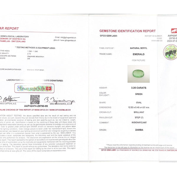 Emerald (Panna Stone) - 3.25 Carat