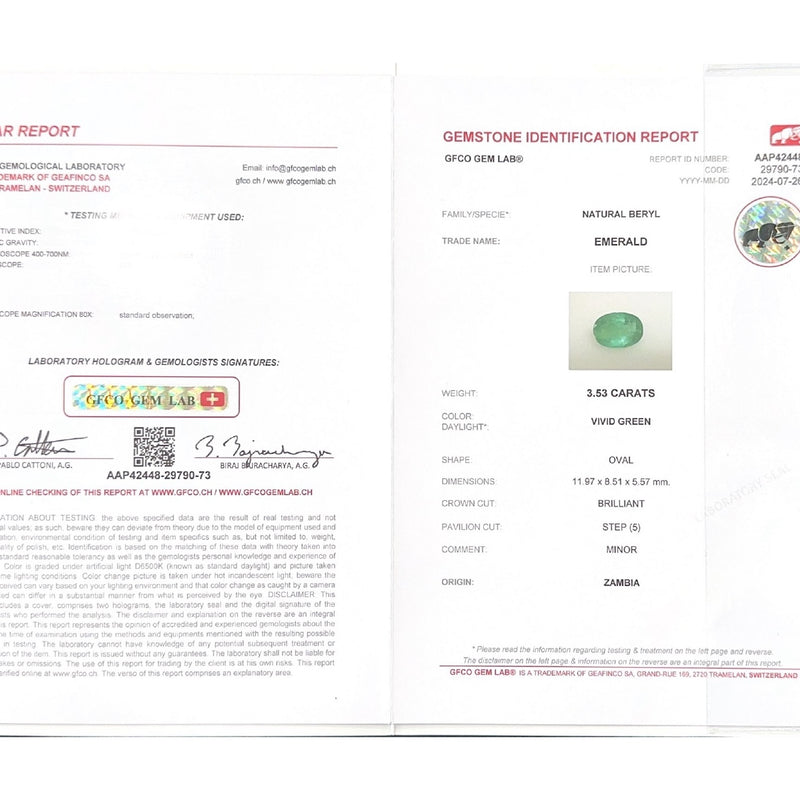 Emerald (Panna Stone) - 3.53 Carat