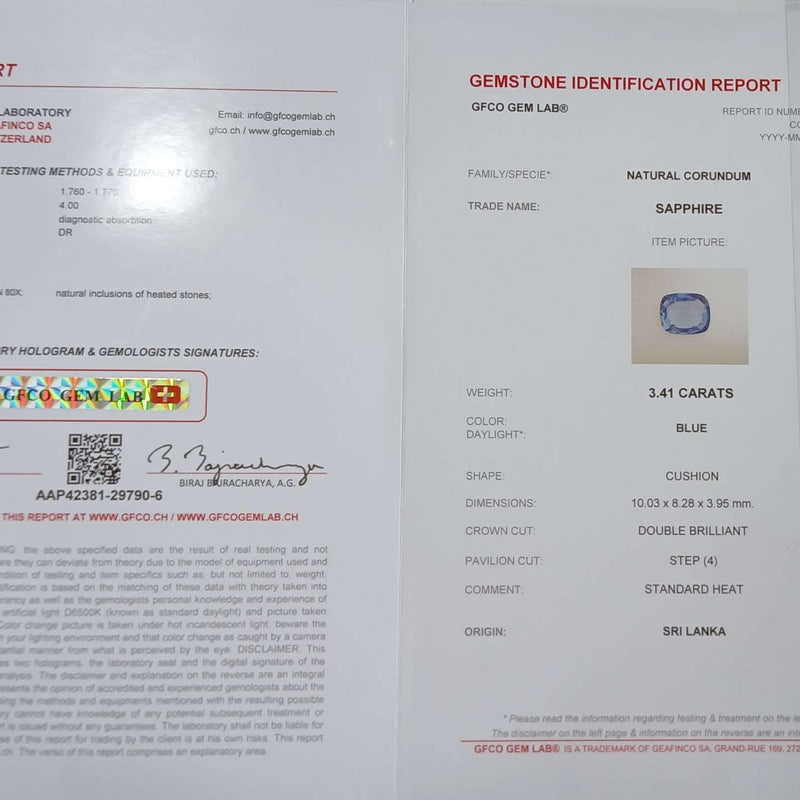 Blue Sapphire - 3.41 Carat