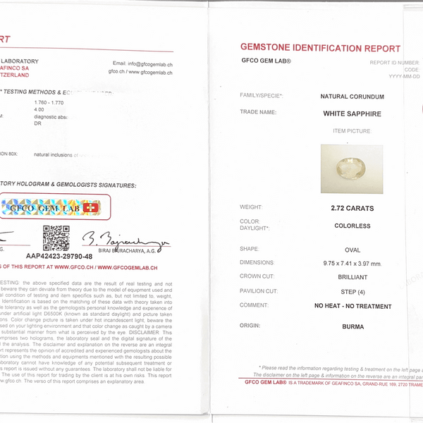 White Sapphire - 2.72 Carat