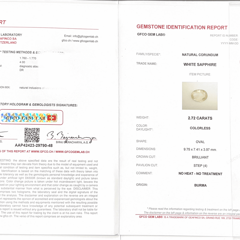 White Sapphire - 2.72 Carat