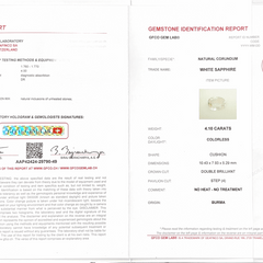 White Sapphire - 4.10 Carat