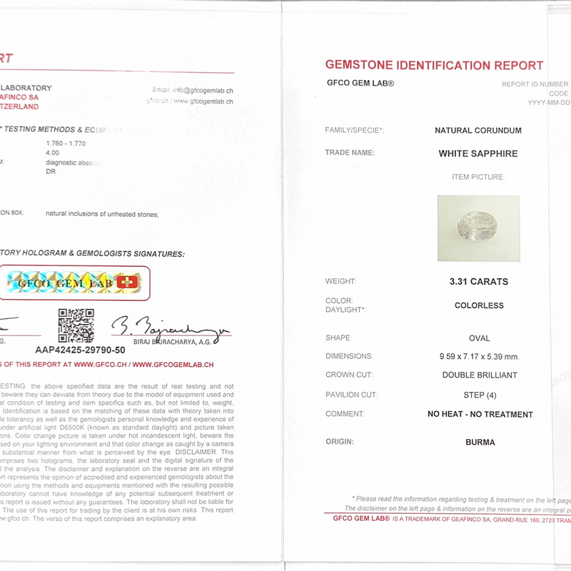 White Sapphire - 3.31 Carat