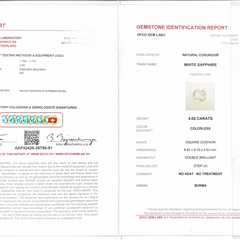 White Sapphire - 4.02 Carat