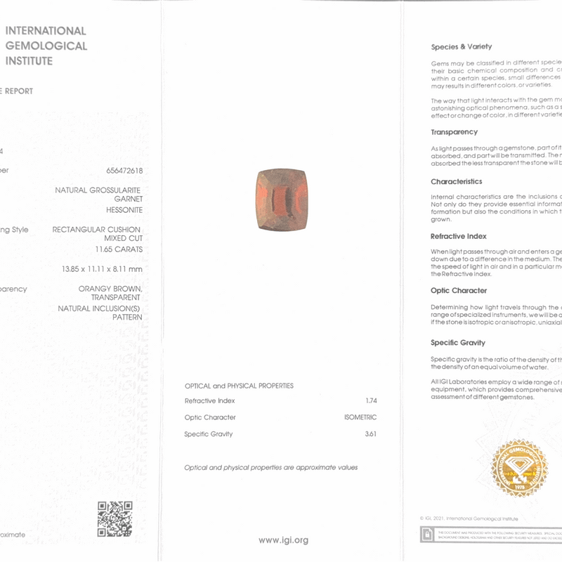 Hessonite (Gomed) - 11.65 Carat (Ceylon)